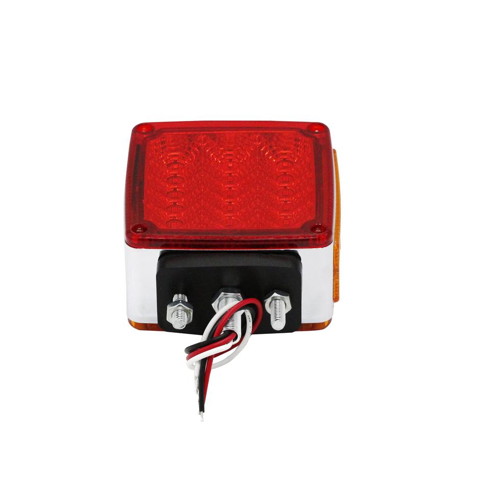 DB-2010 12V 39 LED Amber/Red Double Face Stud Mount Pedestal Fender Stop Turn Tail Light
